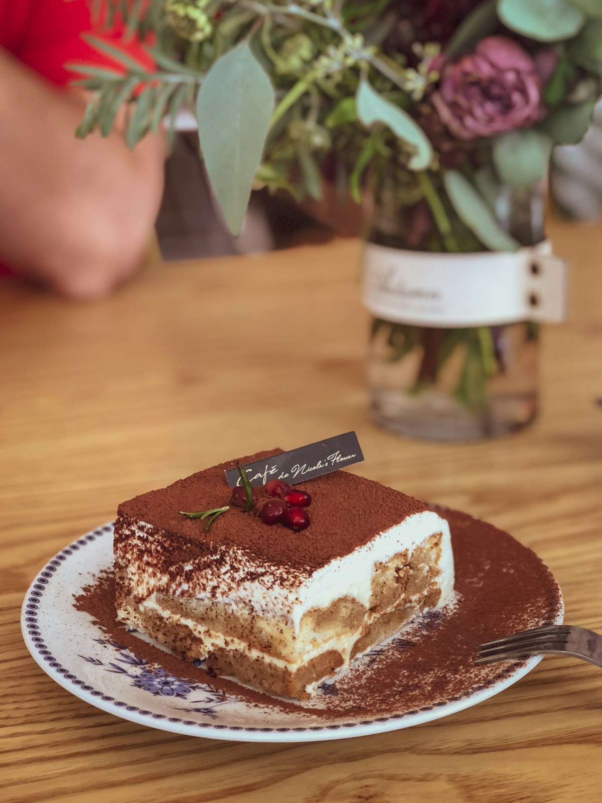 Elegant cocoa and cream layered dessert